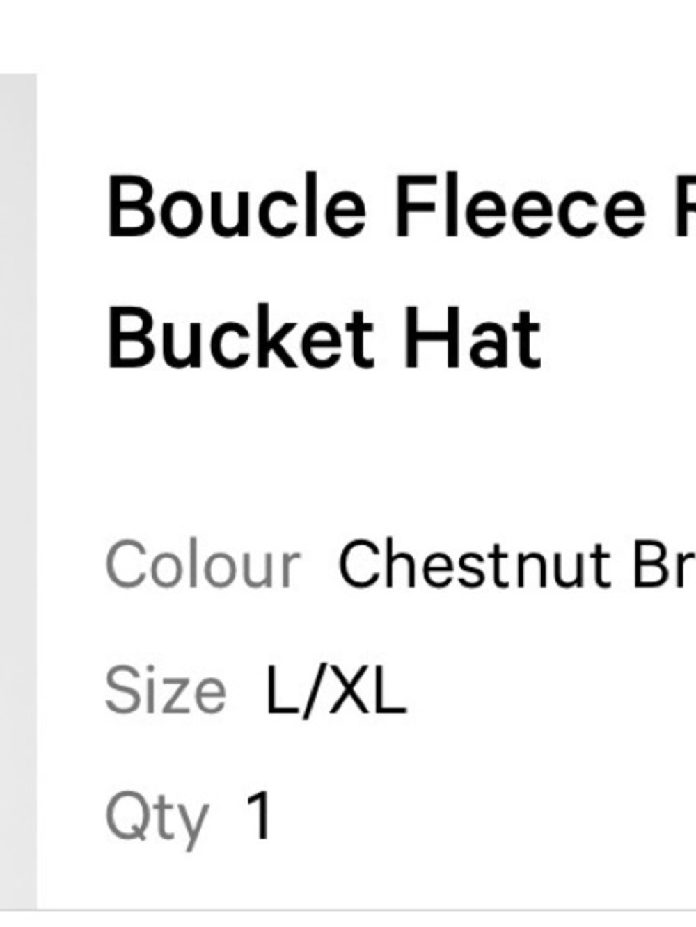 lululemon athletica Chestnut Brown Bouclé Fleece Bucket Hat